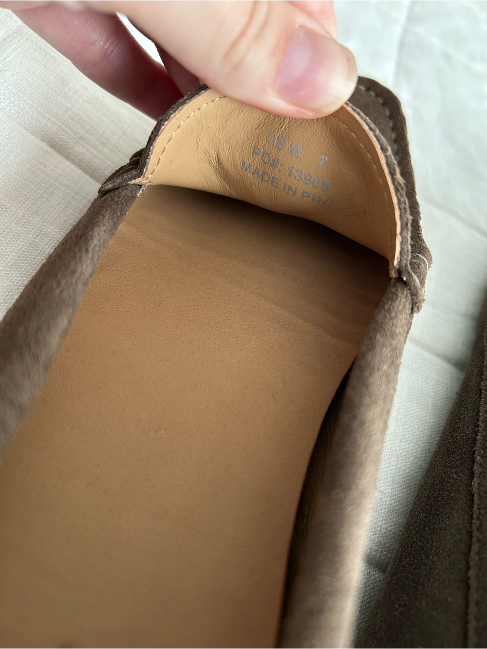 Quince Women's Suede Driving Loafers in Brown - Picture 8 of 9